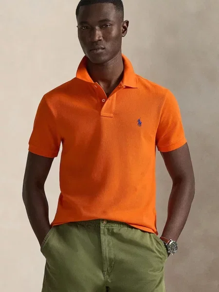 Polo Ralph Lauren Pánske polo tričko oranžová