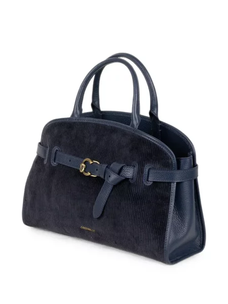Samt shopper torbica Coccinelle plava