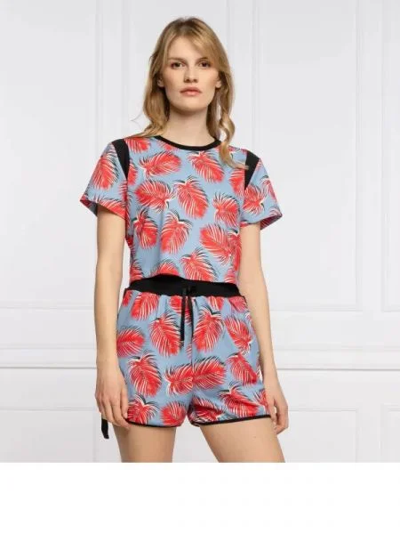 Silvian Heach Póló FLAGSTAFE | Cropped Fit kék
