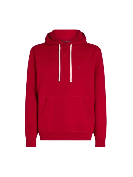 Tommy Hilfiger bluza z kapturem gładka czerwony