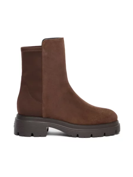 Botki Stuart Weitzman skórzane brązowe