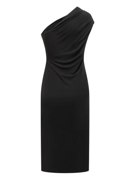 Rochie midi Tom Ford până la genunchi cu un umăr gol de costum negru