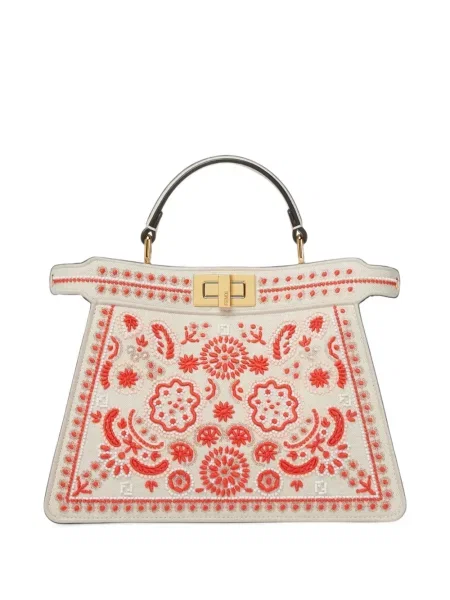 Geantă shopper Fendi alb