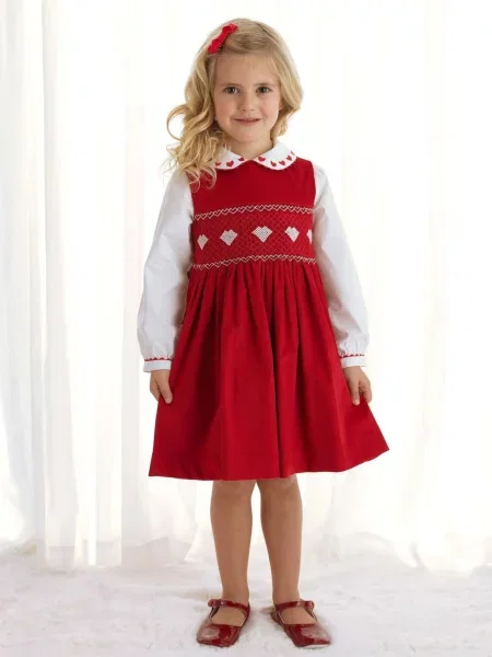Дитячий Сарафан Rachel Riley Heart Smocked червоний