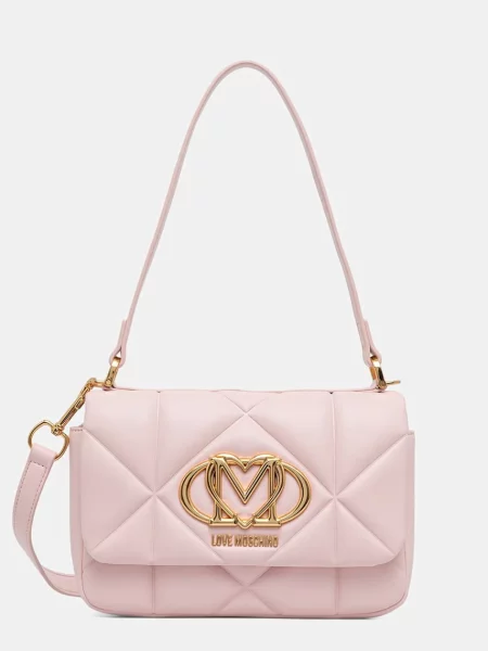 Love Moschino geantă crossbody pentru femei cu imitație de piele roz
