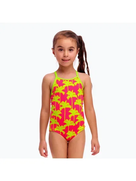 Gyerek egyrészes fürdőruha Funkita Printed One Piece sweet coconuts. Méret: 6 AUS rózsaszín