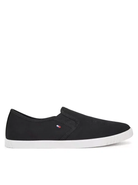 Slip on drobė sportbačiai Tommy Hilfiger juoda