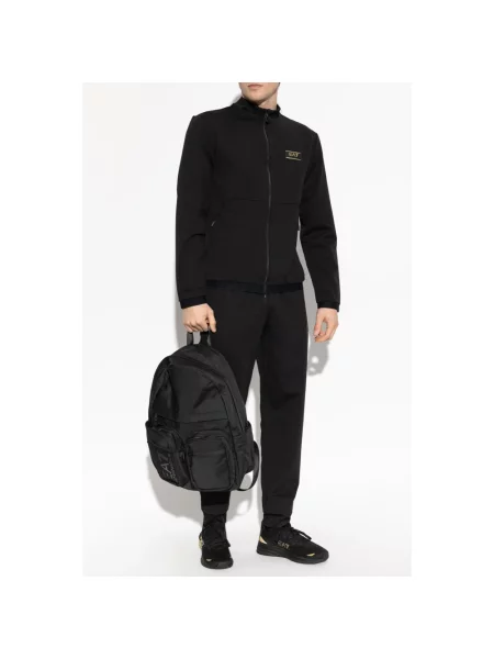 Bluza rozpinana z zamkiem błyskawicznym dwustronnym Ea7 Emporio Armani czarna