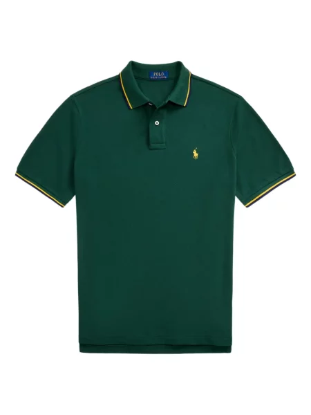 Ριγέ polo Polo Ralph Lauren με κουκούλα με αυτόγραφο λευκό