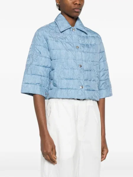 Pikowana kurtka Ermanno Firenze niebieska