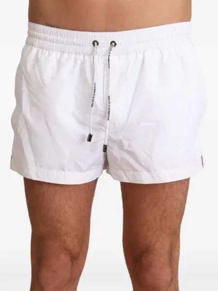 Slip de baie Dolce & Gabbana cu autograf alb