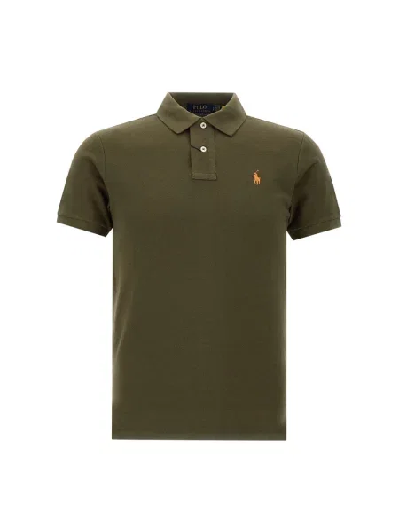 Lniana koszulka polo Polo Ralph Lauren z krótkim rękawem klasyczna zielona