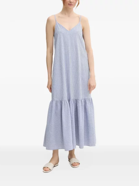 Rochie Benetton cu dungi cu volane albastru