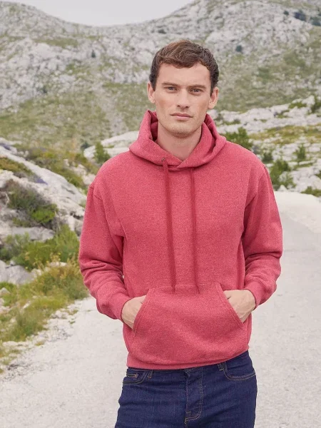 Pulover Fruit Of The Loom s kapuco rdeča