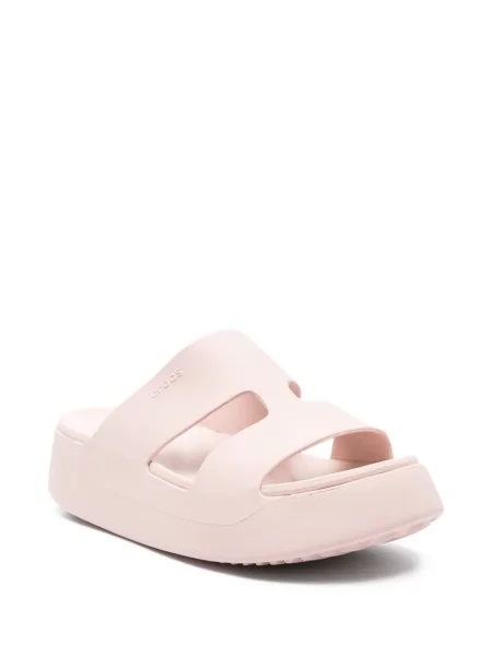 Sandale Crocs cu platformă cu bretele roz