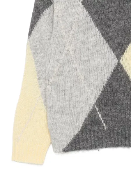 Pulover Alpha Studio cu model argyle gri