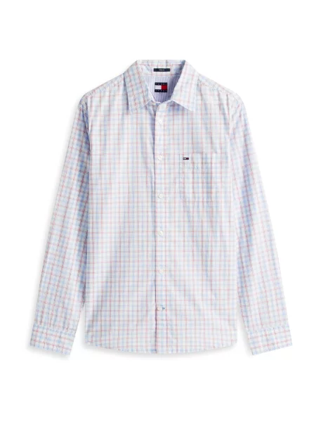 Tommy Jeans Srajca svetlo modra / rdeča bela