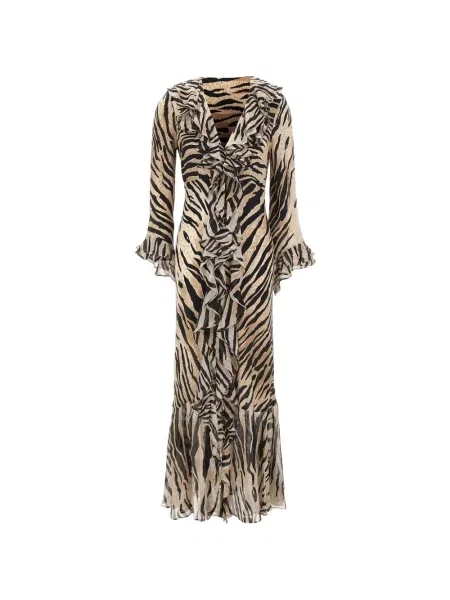 Rochie maxi Rixo cu imagine cu dungi de tigru