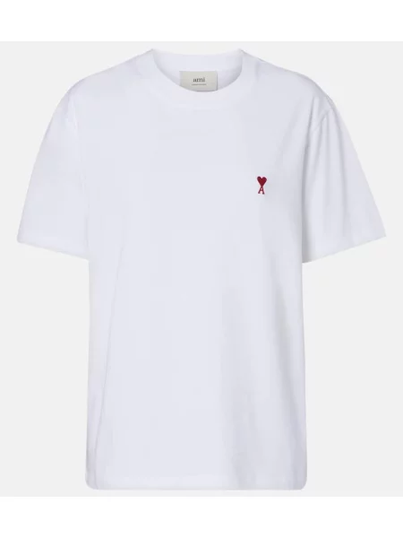 Tricou Ami Paris din jerseu alb
