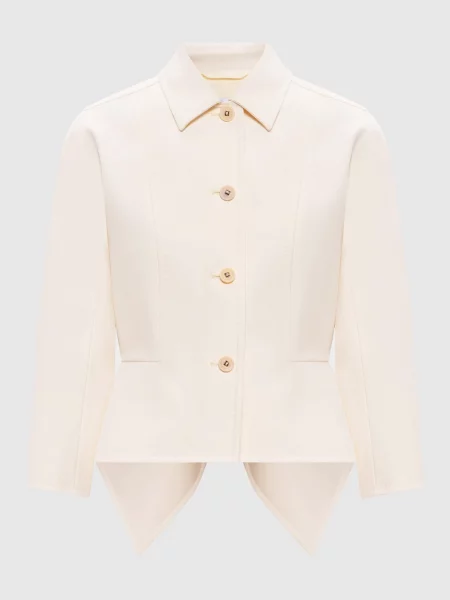 Жакет LORETTA з баскою Max Mara білий