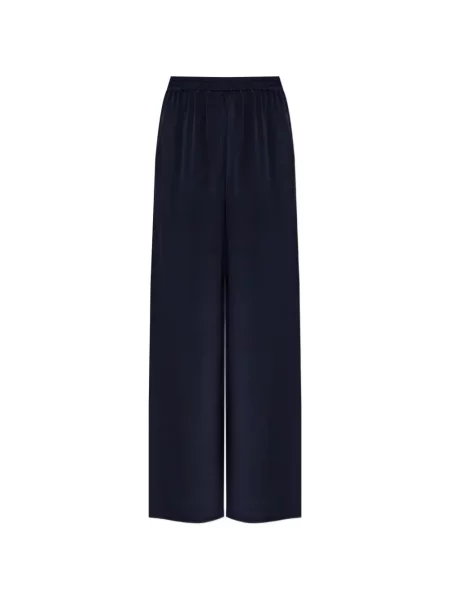 Pantaloni Max Mara de mătase albastru