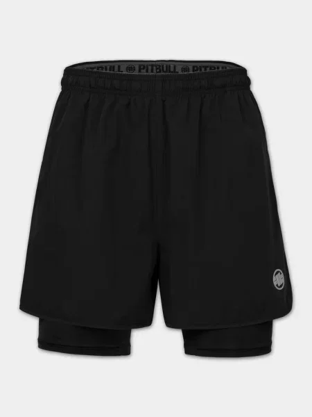 Spodenki treningowe PITBULL sportowe Performance Pro+Mesh SPORT czarne