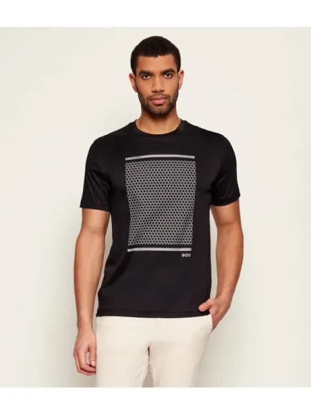 BOSS GREEN Tricou TS_Tour Print | negru