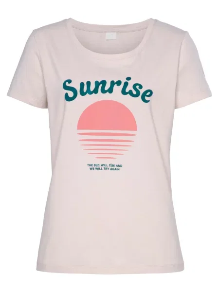 VIVANCE Tričko krémová pink zelená