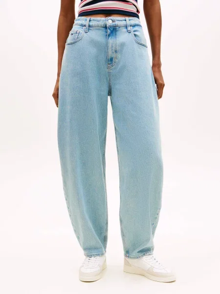 Tommy Jeans Blugi JEANIE | Mom Fit albastru