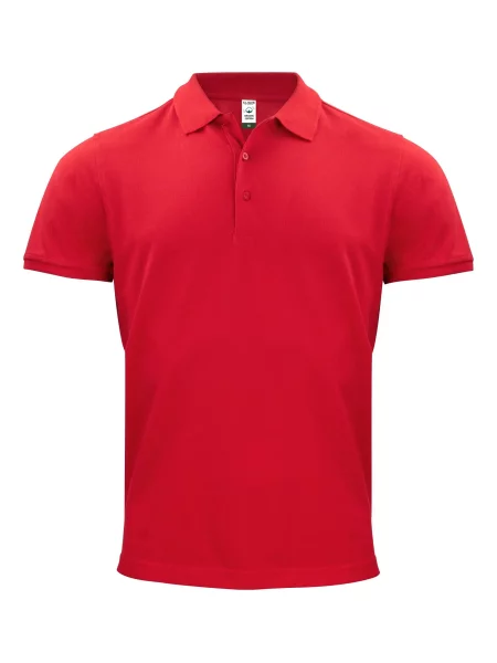 Clique Classic OC Polo z bawełny organicznej — Klasyczny krój – red czerwona