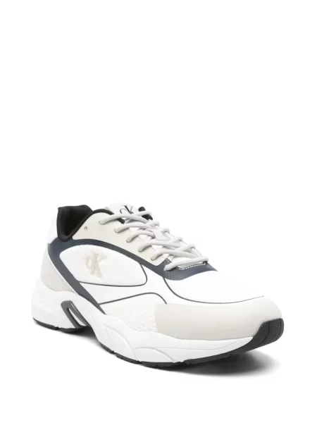 Sneakerși Calvin Klein Jeans cu broderie alb