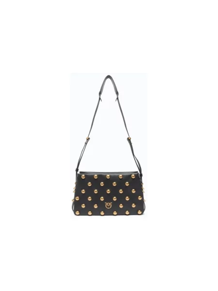 Crossbody kabelka Pinko s cvočkami čierna