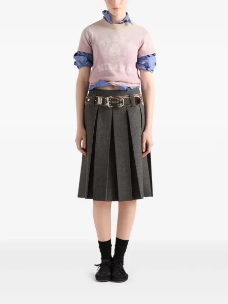 Tricou Prada cu imagine violet