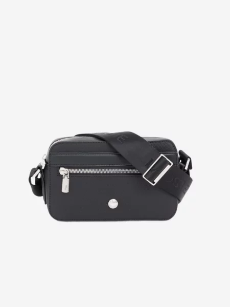 LACOSTE Taška přes rameno Lacoste Petit sac messenger Homme Langon Petit Piqué Noir' černá