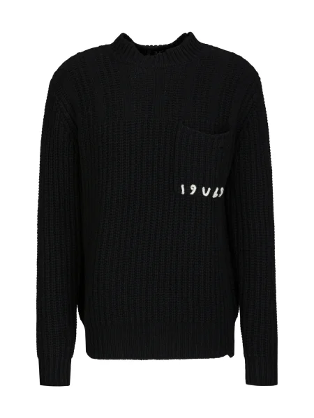 ITALIA Pulover Areo crna bijela