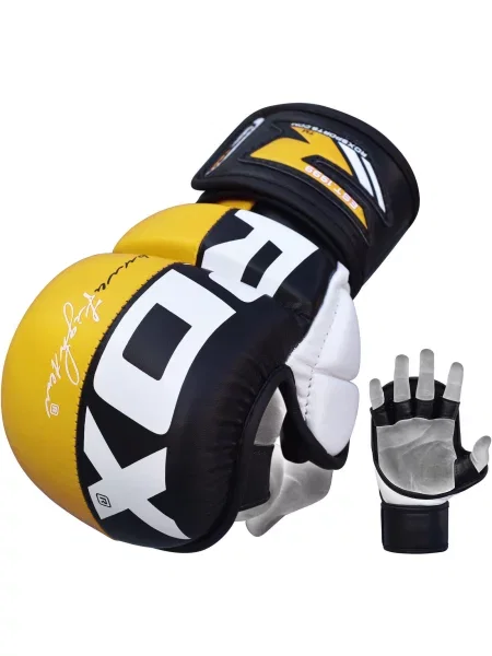 Rękawice do MMA RDX T6 Sparring sparingowe żółte