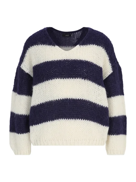 Vero Moda Petite Pulover VMERIN noćno plava / prljavo bijela
