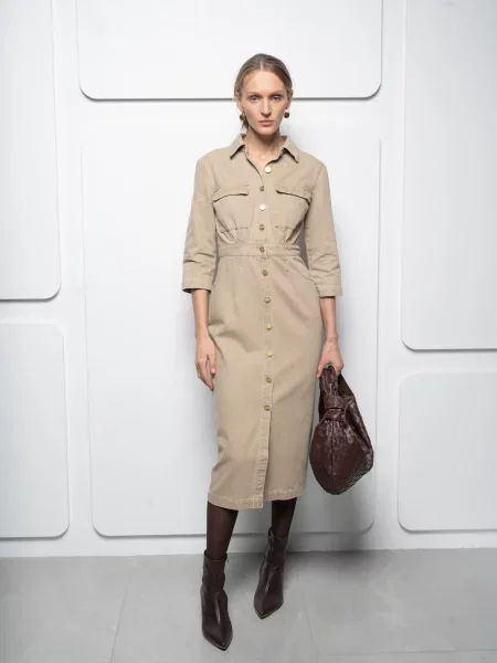 Сукня міді VMMA бежевий