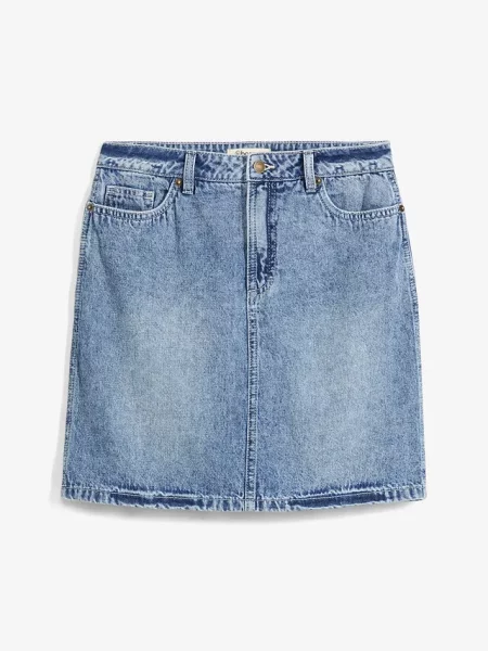Spódnica dżinsowa mid waist low stretch niebieska