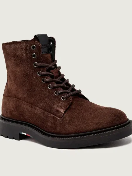 Botine Tommy Hilfiger din piele maro