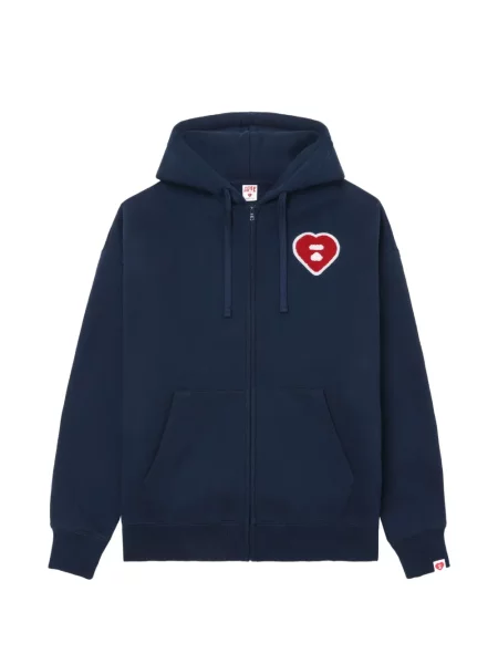 Hanorac cu glugă Apee™ By *a Bathing Ape® cu autograf albastru