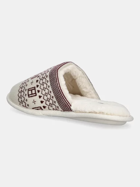 Pantofle Tommy Hilfiger TH GRAPHIC HOUSE SHOE TRIAL béžová