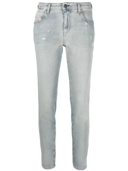 Blugi skinny Diesel zdrențuiți skinny fit albastru