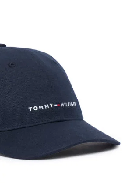Kepurė su snapeliu Tommy Hilfiger Th Foundation Soft Tamsiai mėlyna