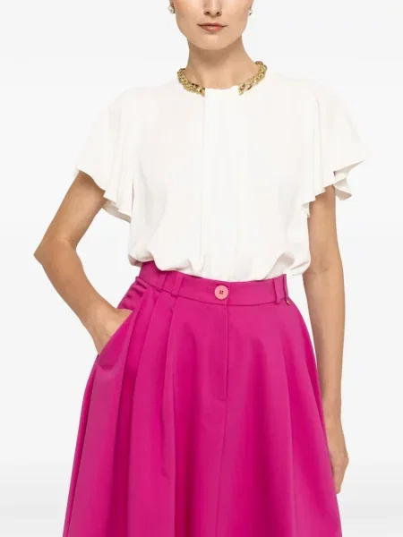 Top Nissa din satin alb