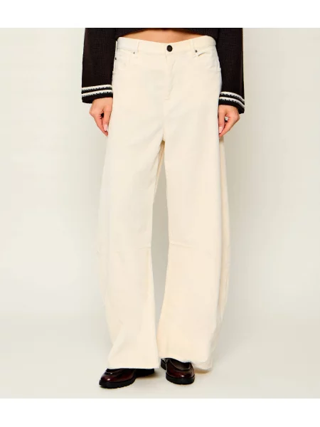 Pinko Pantaloni Emma | Relaxed fit | catifea reiată
