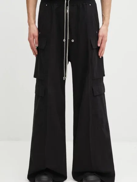 Rick Owens DRKSHDW pantaloni de Double Cargo Jumbo Belas cu fason cargo negru