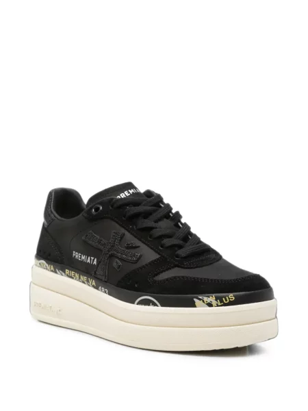 Sneakerși Premiata cu platformă negru