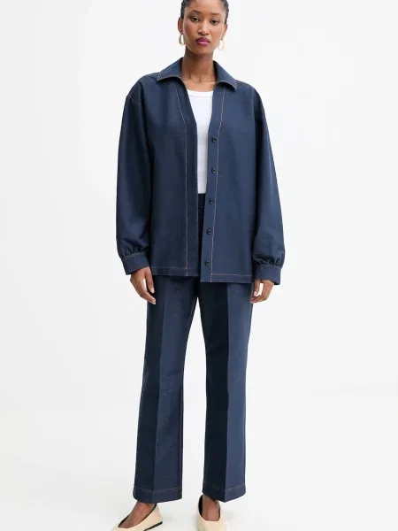 MM koszula ORLEANS relaxed z kołnierzykiem klasycznym granatowy