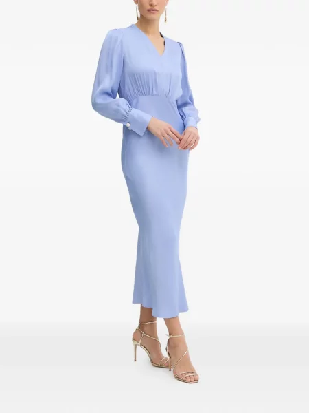 Rochie Twinset cu decolteu în V albastru